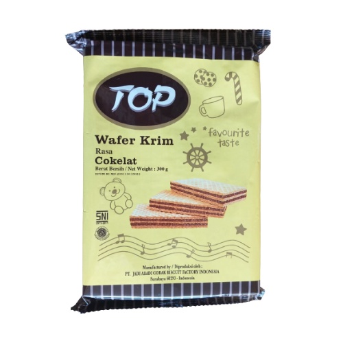 

TOP Wafer Krim Rasa Cokelat Renyah 300gr