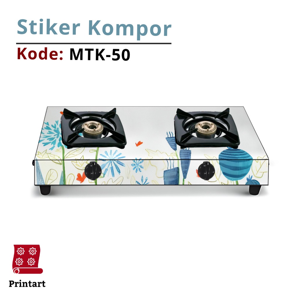 Stiker Kompor 1 Tungku dan Sticker Kompor 2 Tungku Motif Minimalis Kode MTK-50