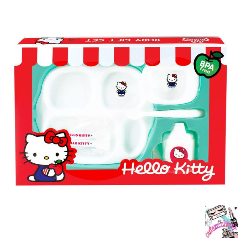 ☃Cutezz_Ching1☃Hello Kitty Feeding Set Small Perlengkapan Makan Bayi Bunny LB-101/201