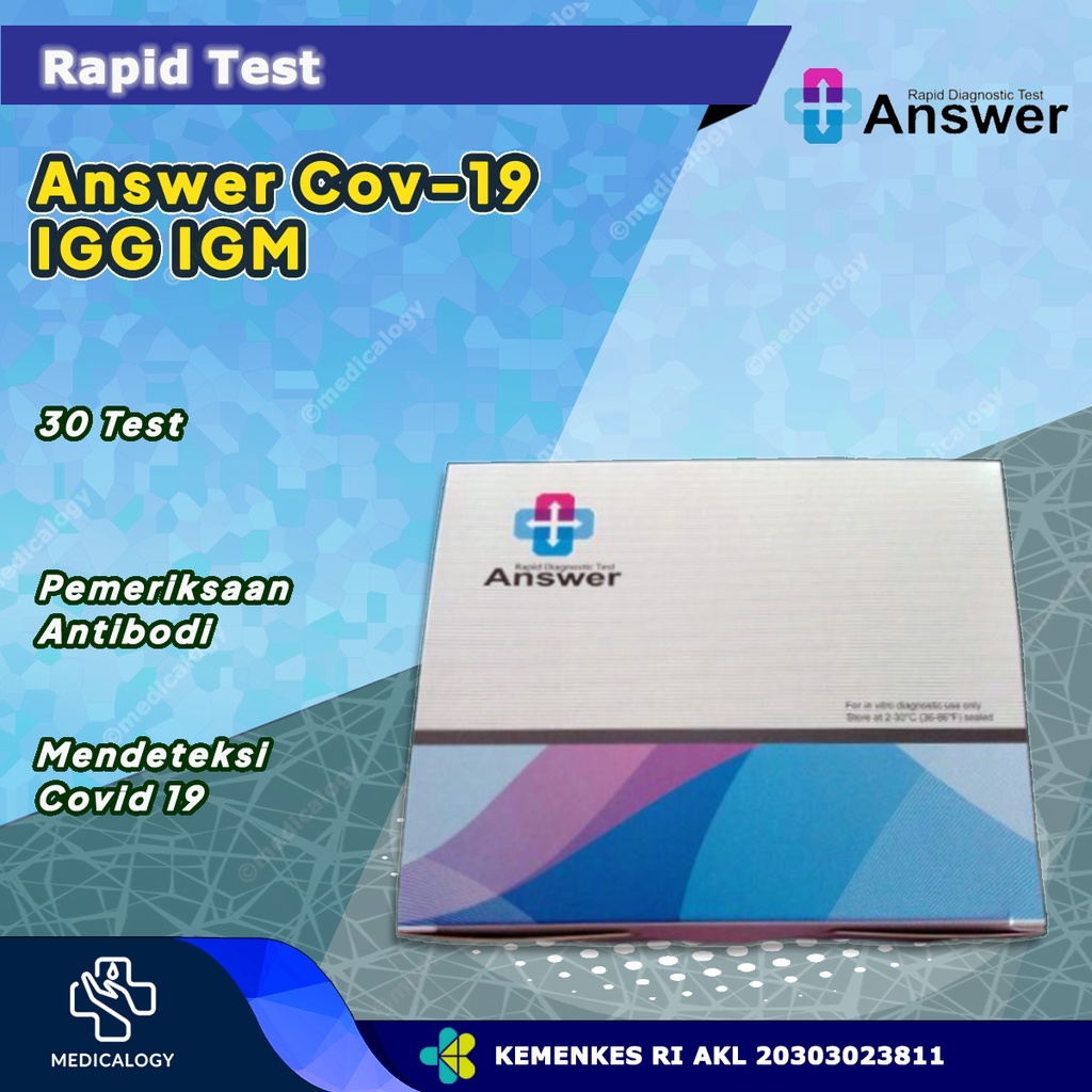 ANSWER COVID19 IGG IGM RAPID TEST (PER BOX)