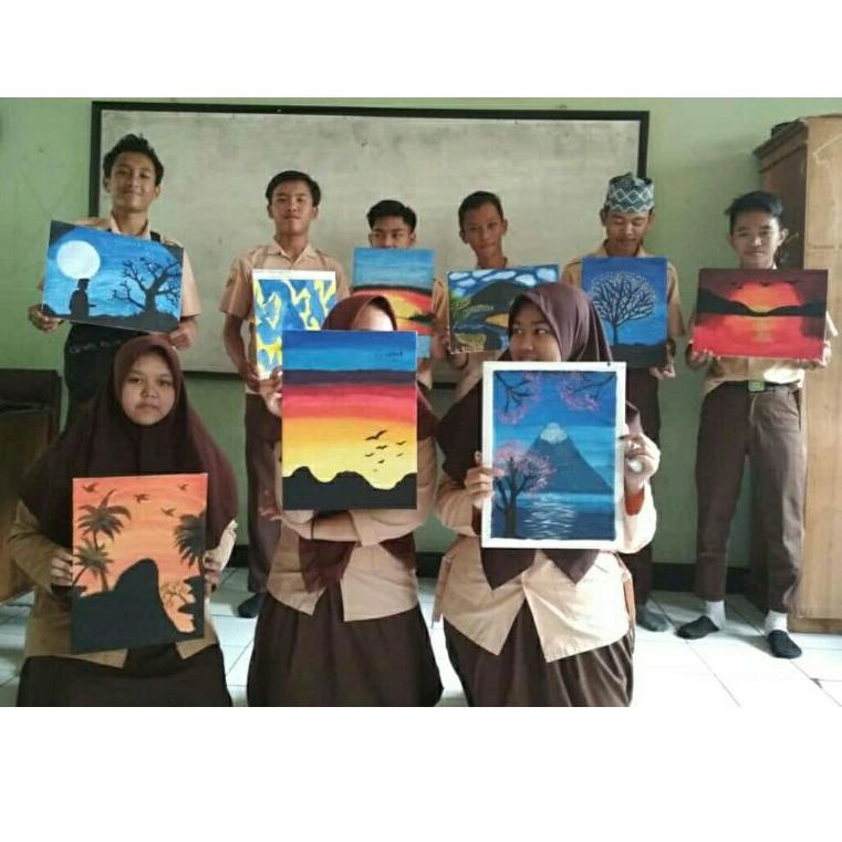 

BIG SALE KANVAS LUKIS 30x40cm PAKET LENGKAP / CAT ACRYLIC / KUAS NO.1 / PALET ♫ 876