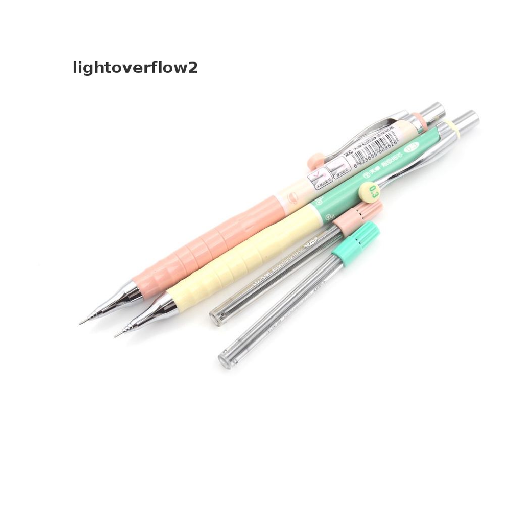 (lightoverflow2) 1 Set Pensil Mekanik 0.3mm + Isi Pensil Untuk Menulis / Menggambar