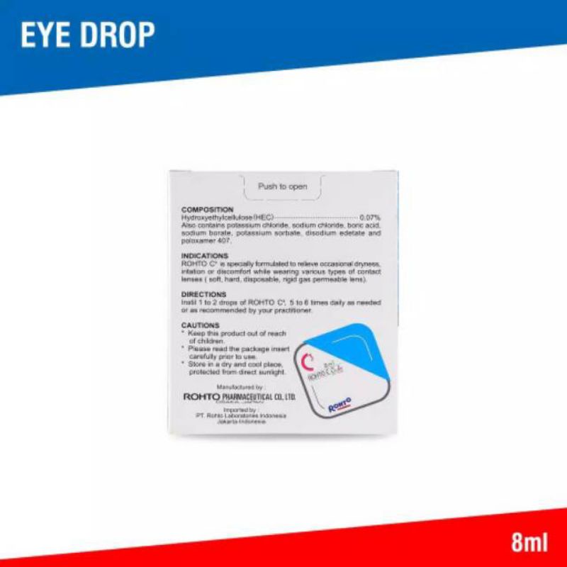 Obat tetes mata softlens ROHTO CUBE 8ml/obat tetes mata merah saat menggunakan softlens/tetes
