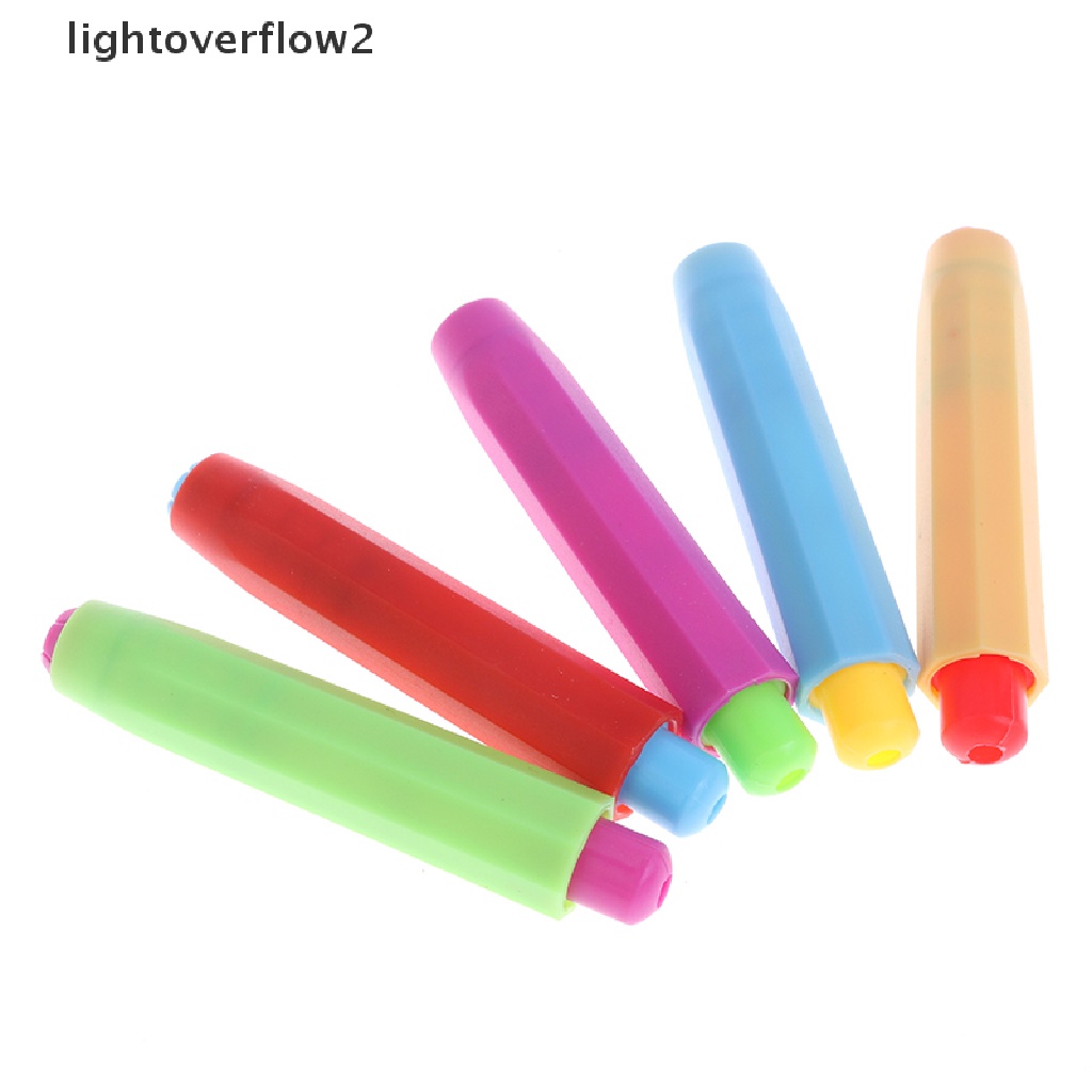 (lightoverflow2) 5pcs / Set Holder Kapur Warna-Warni Anti Racun Untuk Mengajar