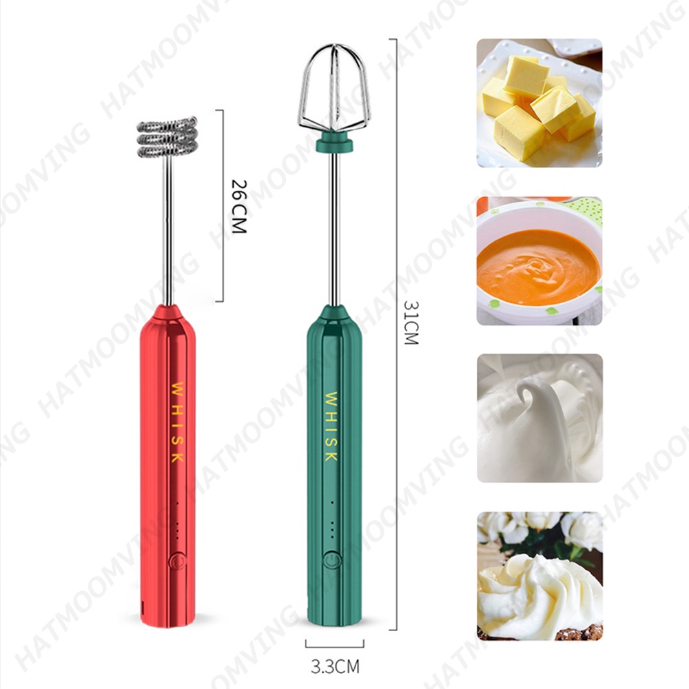 Electric Hand Blender Tangan Pengaduk kopi Milk Frother USB Portable Handheld Mixer