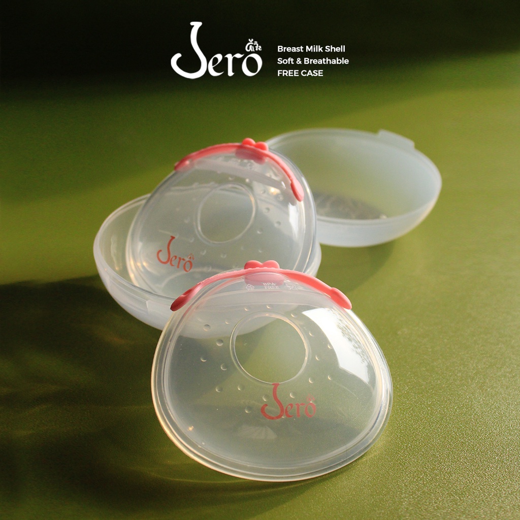 JAGEUN JERO Premium Breast Milk SHELL Penampung Asi 2 pcs FREE Case - Alternatif Breast Pad