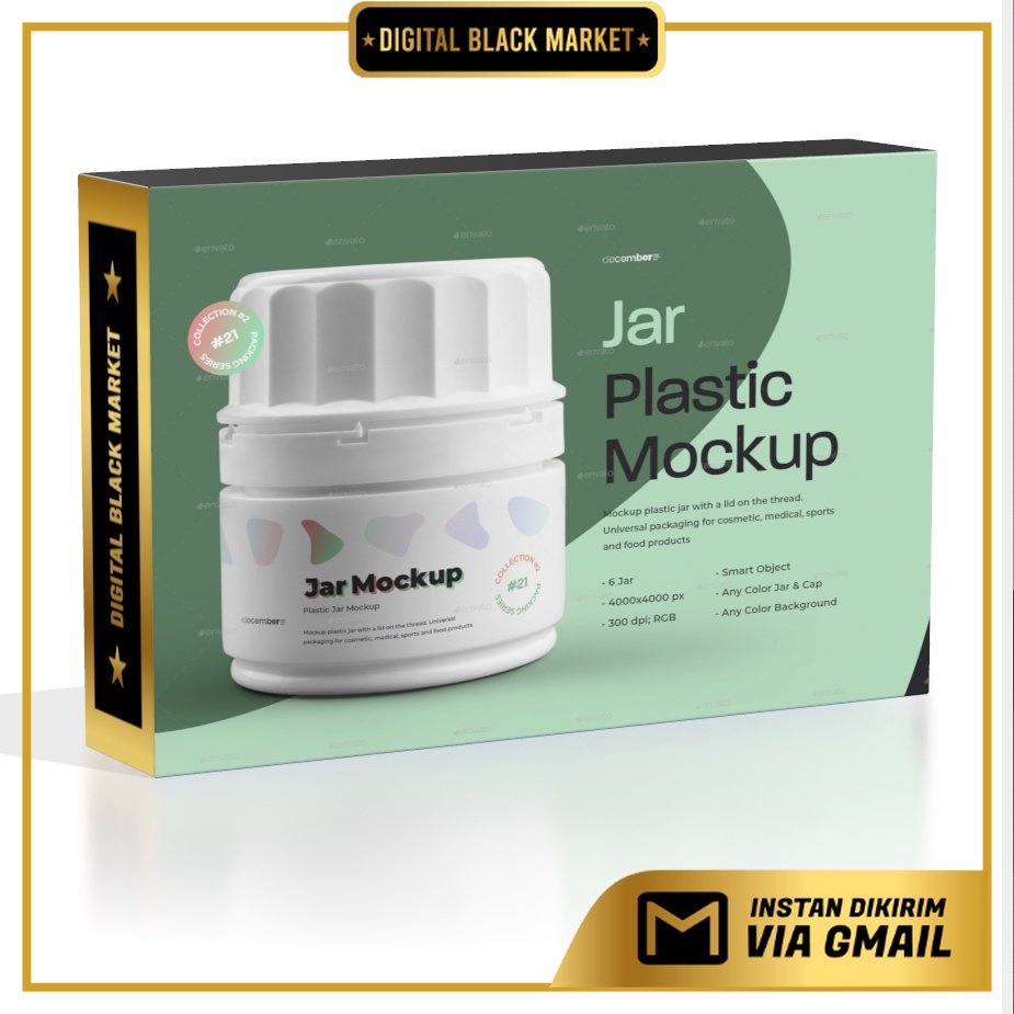 6 Mockups Plastic Small Jar