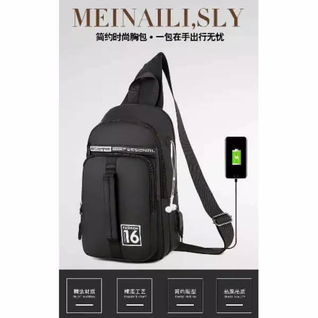 PROMO  TAS SLEMPANG  PRIA NYLON PARASUT /TAS SLINGBAG  PRIA CASUAL