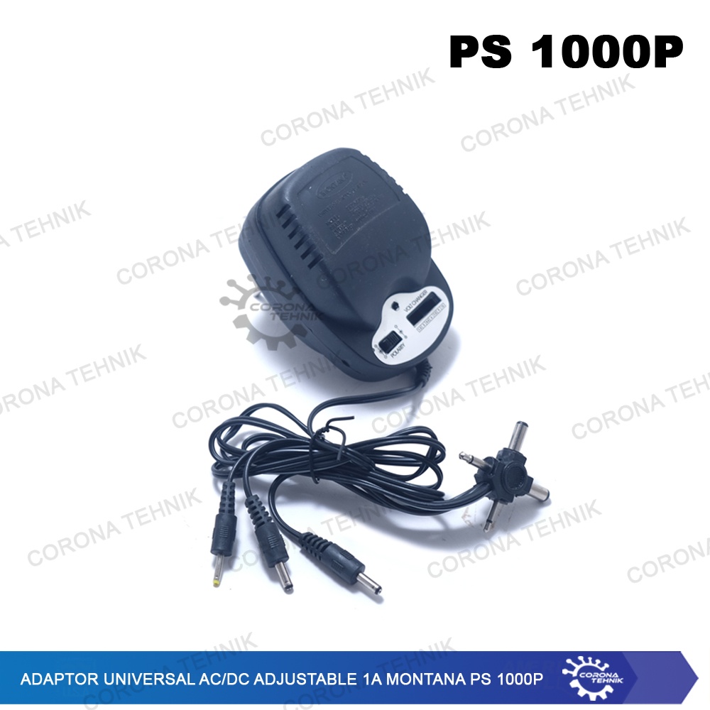 Adaptor Universal AC/DC Adjustable 1 A Montana PS 1000P