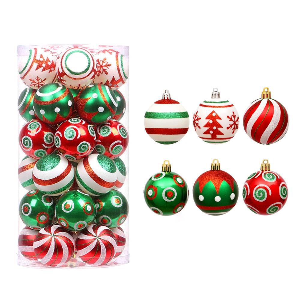 30 Pcs Ornamen Bola Pohon Natal Untuk Dekorasi Liburan