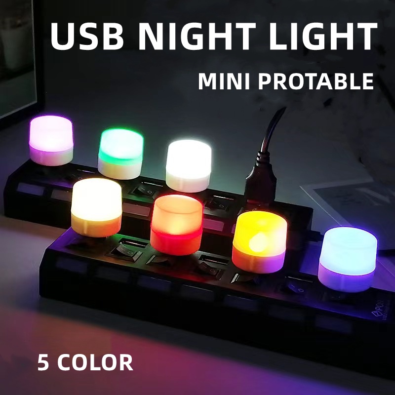 Lampu USB Mini Lampu Baca Lampu Tidur Colorful USB LED Night Light