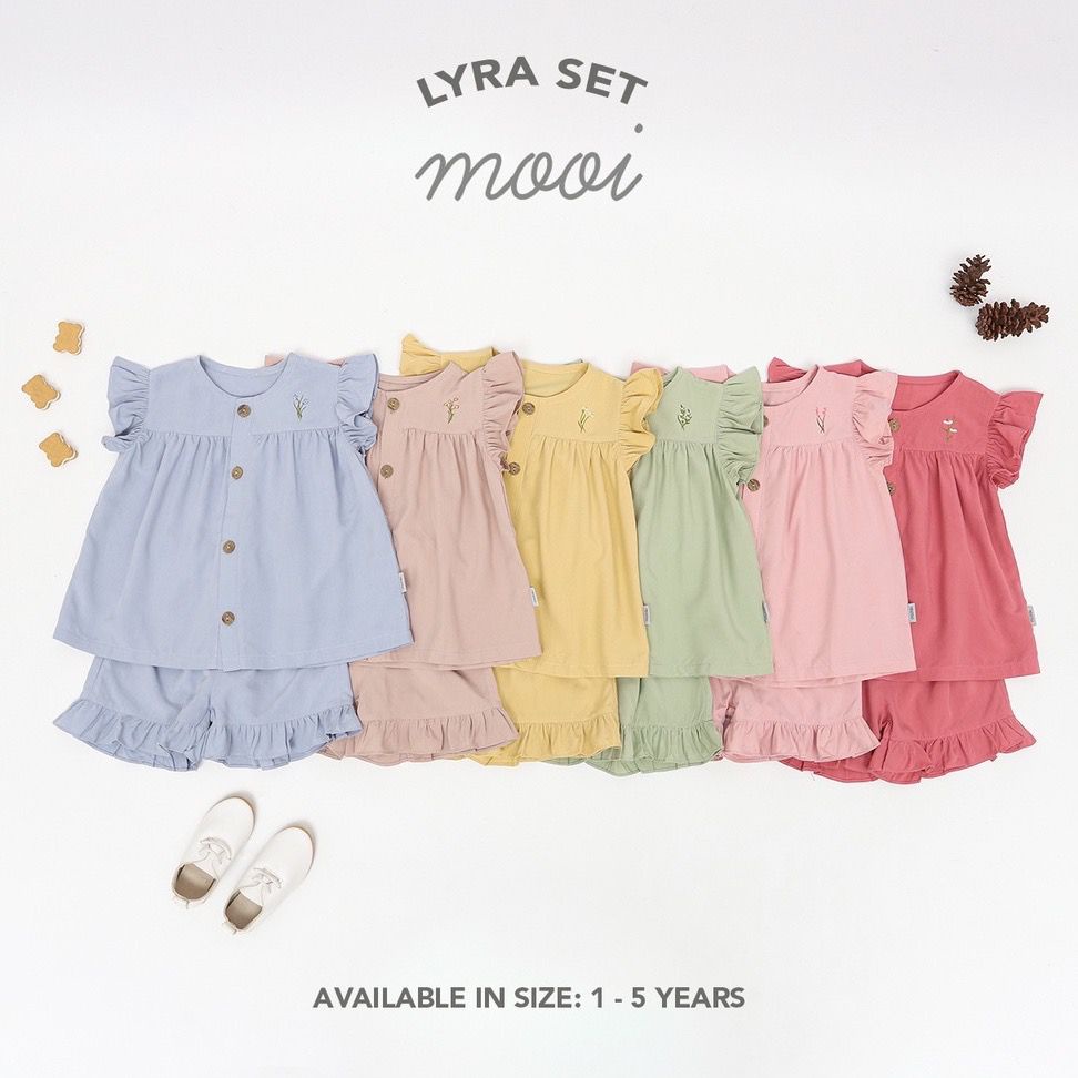 MOOI LYRA SET - Mooi Setelan Lyra Set - Setelan Anak Perempuan 1-5 Tahun