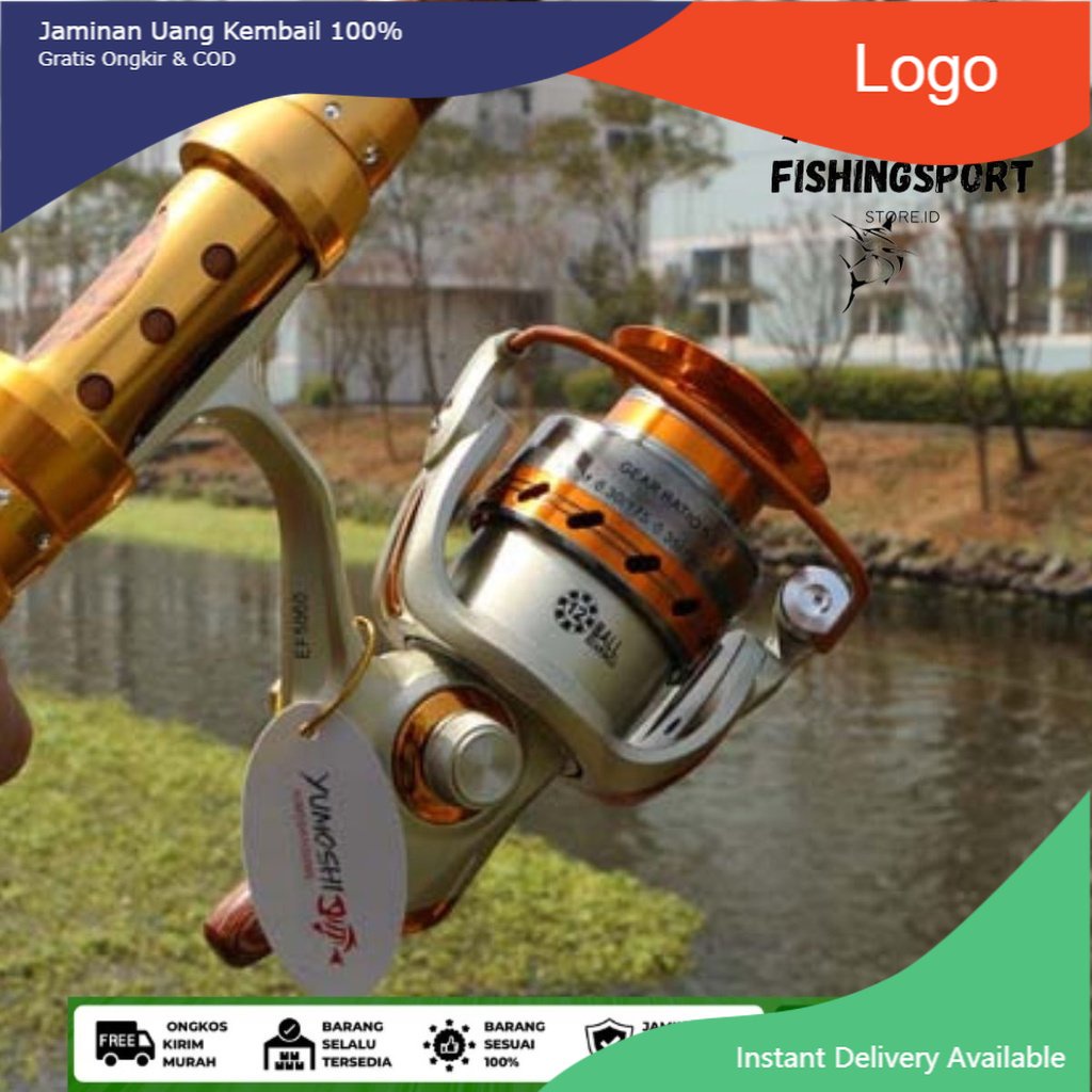 REL PANCING YUMOSHI REELSKING EF6000 Reel Pancing Spinning 12 Ball Bearing SERI 1000 3000 6000 9000 