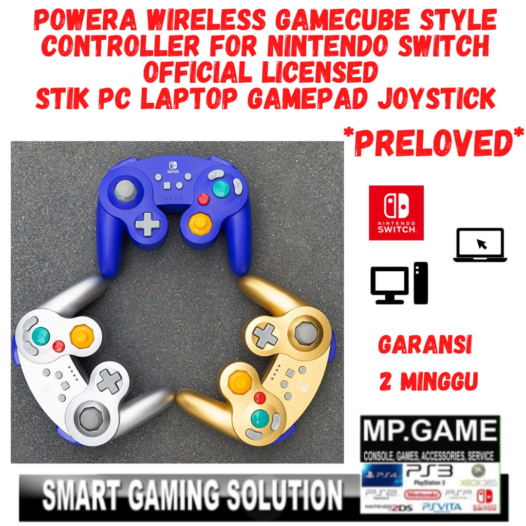 Jual PowerA Wireless GameCube Style Controller Switch PC Laptop Gamepad ...