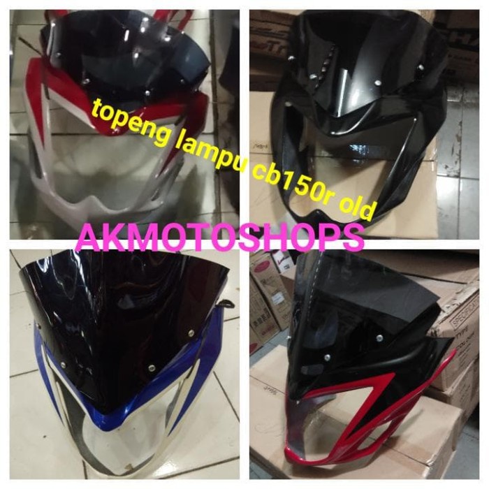 topeng lampu cb150r old/cover lampu cb150r old/winsil cb150r old pnp - putih lis biru
