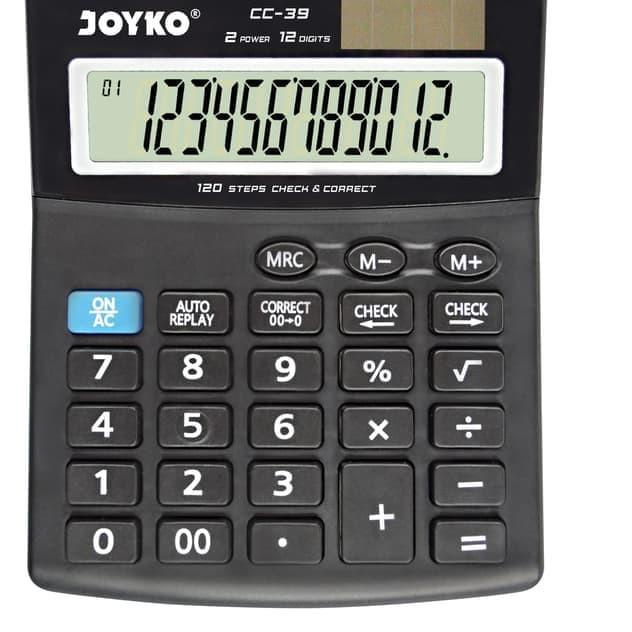 

Recomend !! Calculator Kalkulator Joyko CC-39 12 Digits Check Correct