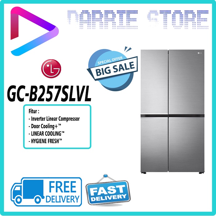 LG GC-B257SLVL Kulkas LG Side By Side GCB257SLVL GCB257 257SLVL