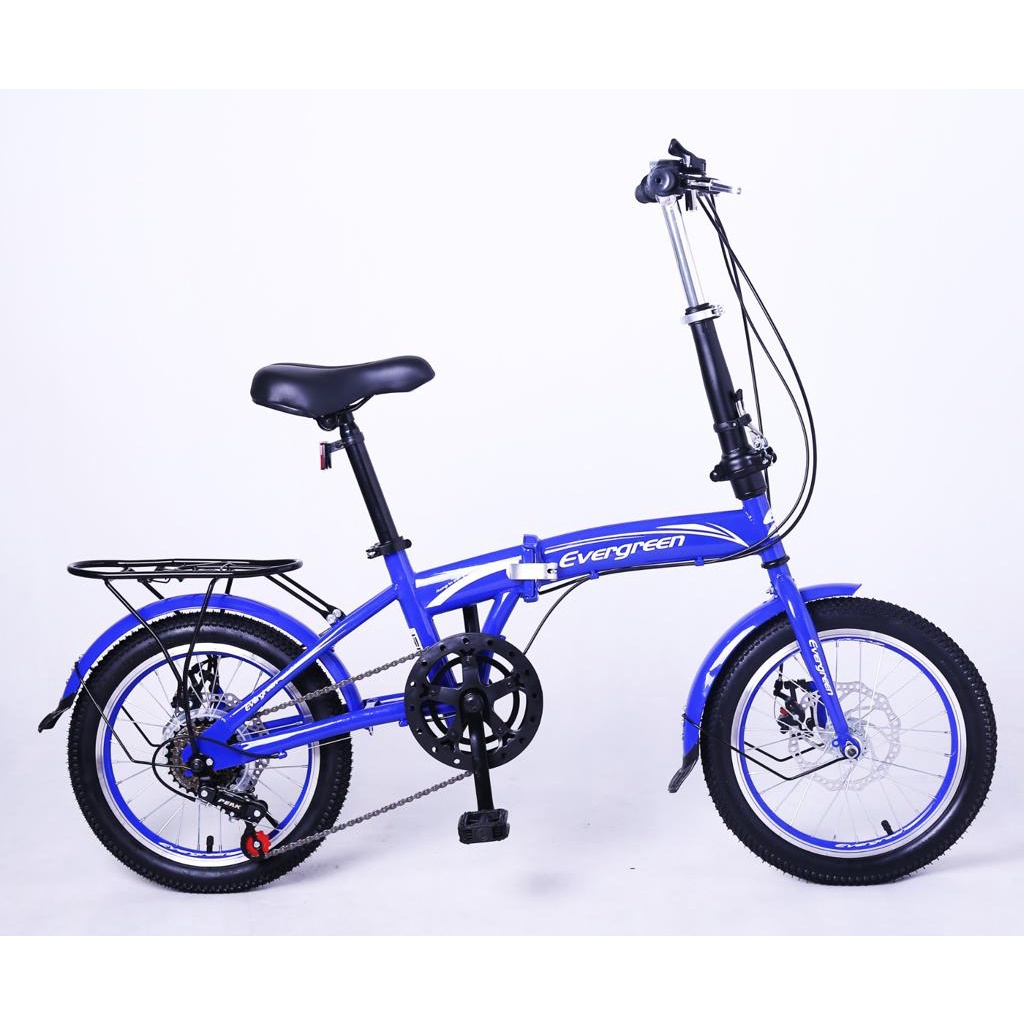 Sepeda Lipat 16 Evergreen 1 Speed 7 Speed Girl Single Speed Folding Bike Sepeda Anak Dewasa