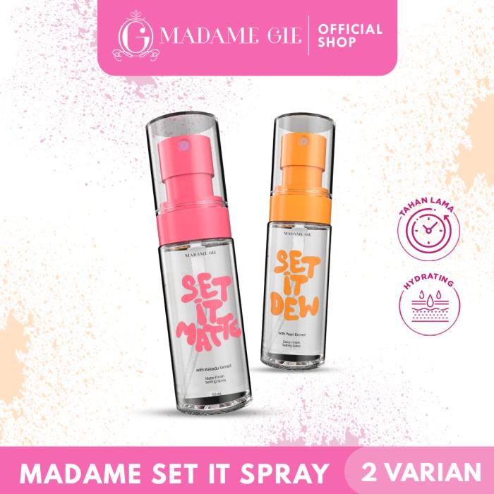 ❣️Rakkistore99❣️ Madame Gie Madame Set It Dew &amp; Set it Matte Setting Spray