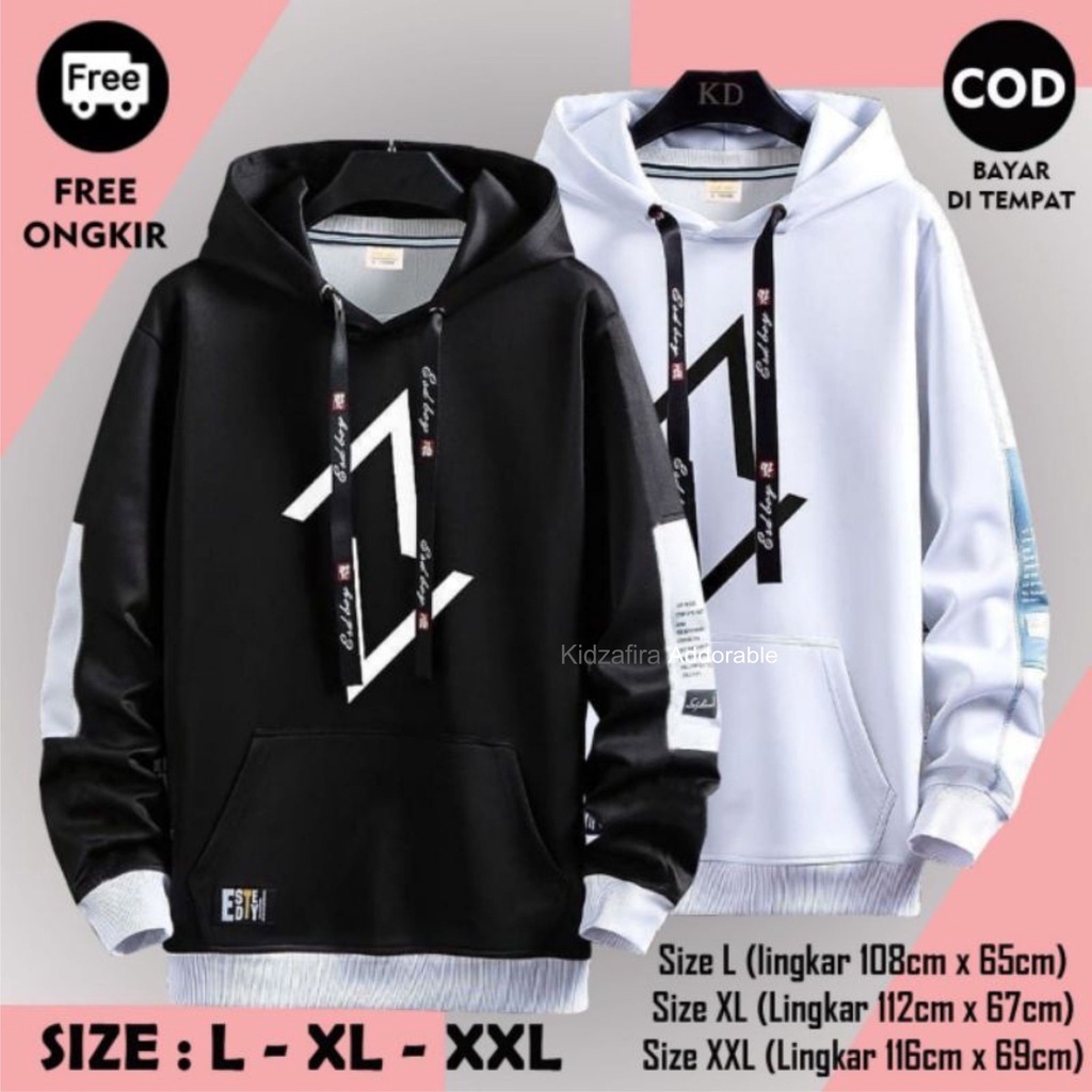 SWEATER HOODIE DIES OFF WHITE AV LAKI LAKI // BELUDRU, PUTIH, HITAM MUSIM DINGIN MURAH // CREWNECK DEWASA FASHISN OVERSIZE