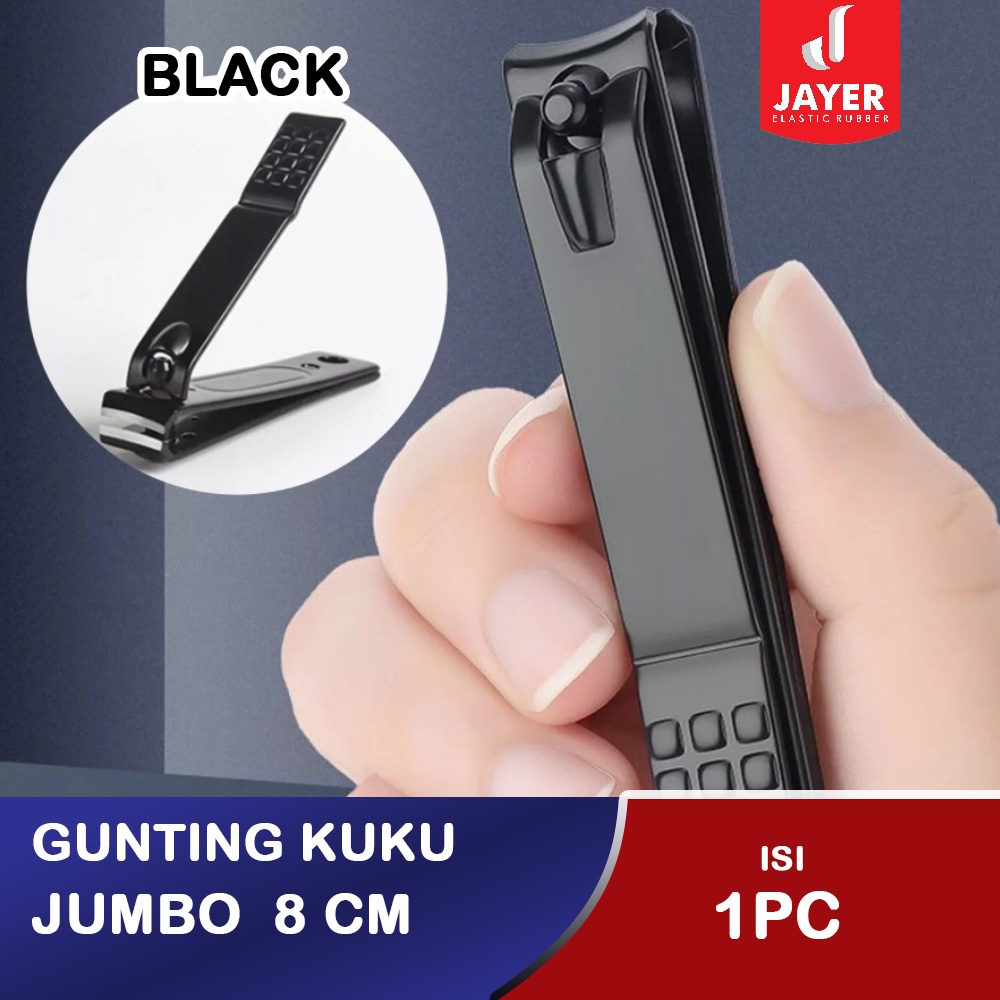 Gunting Kuku hitam 8cm Profesional Menicure pedicure stainles black mate