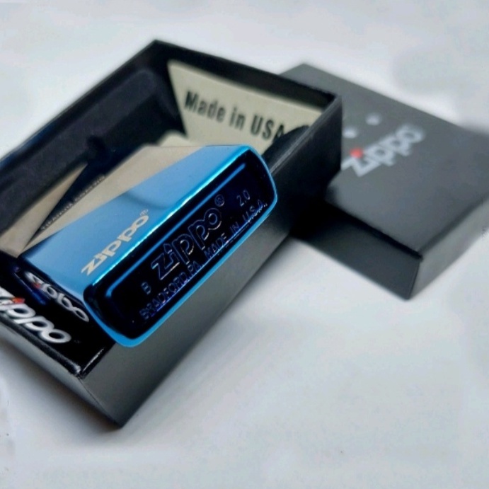 ZIPPO CLASSIC BLUE ICE TIFANUM COATWO ORIGINAL USA BRADFORD