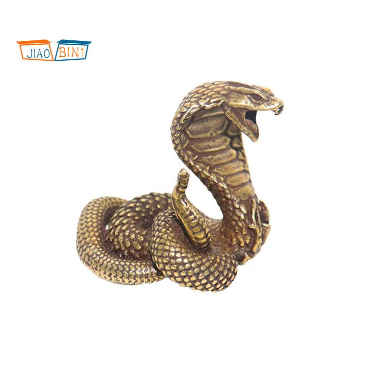 Miniatur Bentuk Ular Kobra Bahan Tembaga Untuk Dekorasi