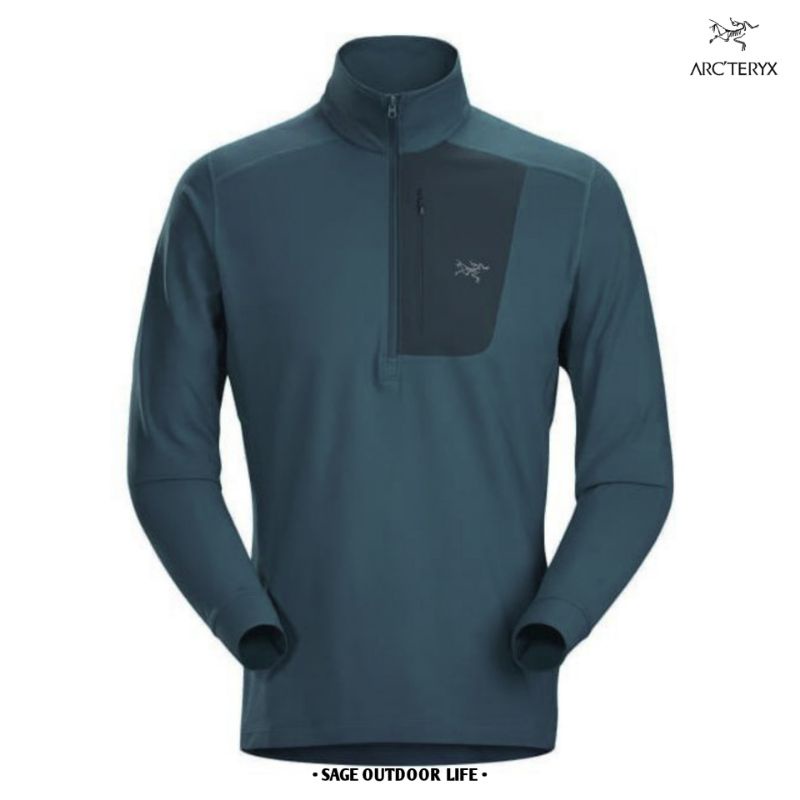 Kaos Baselayer Arcteryx RHO LT Zip Neck Fleece Men Pria Original