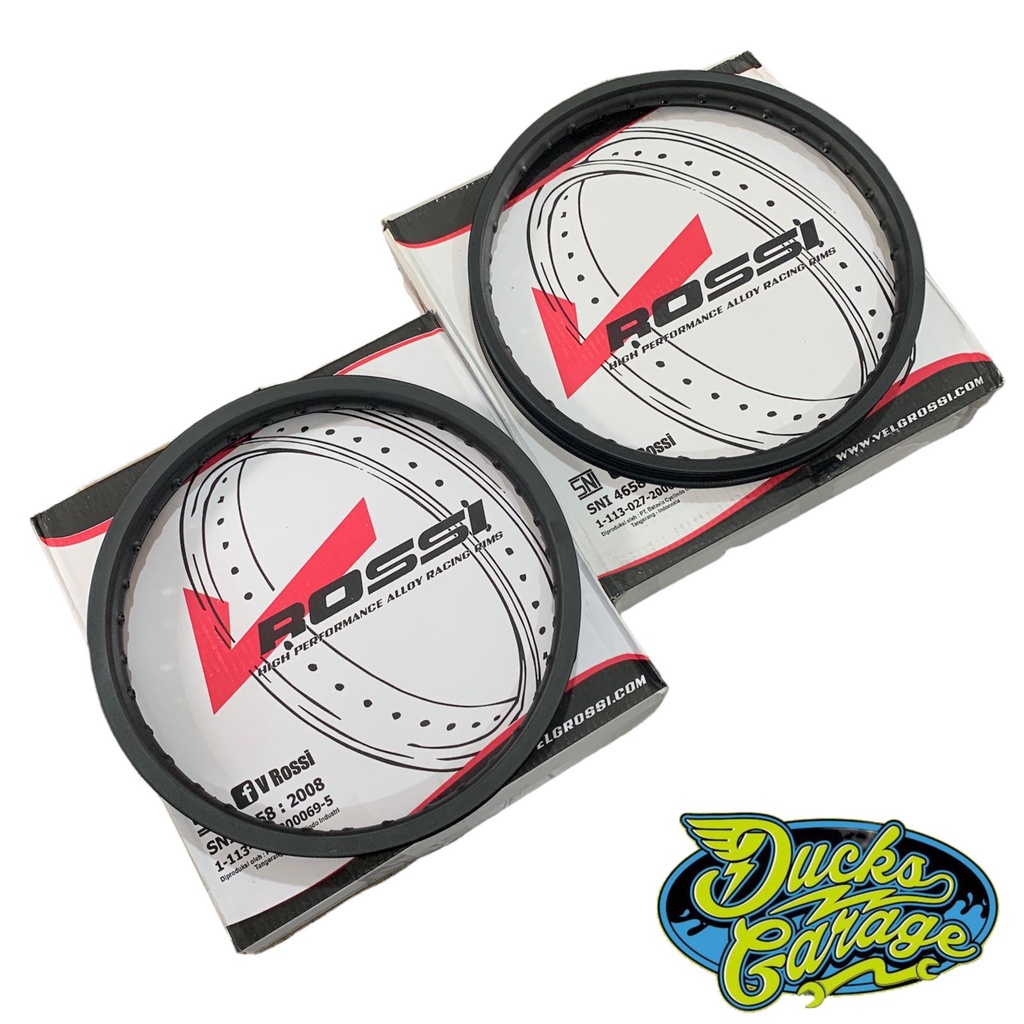 Ring Velg ROSSI Depan Belakang Honda Win Win100 Ukuran 18.140 17.160 HITAM