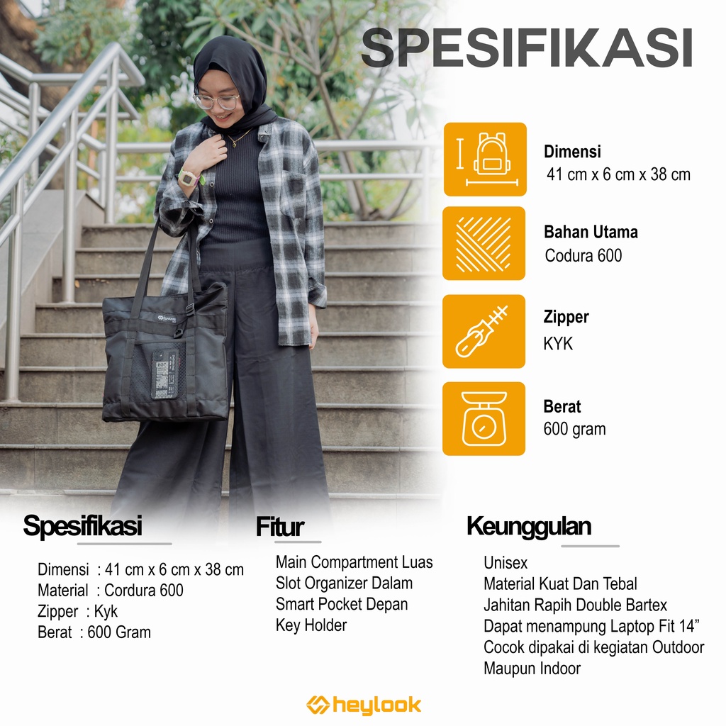 Tas Bahu Totebag Pria Wanita Tas Jinjing Totebag Hitam Polos Casual Tas Hangout Remaja Dewasa Kekinian Tas Totebag Modis