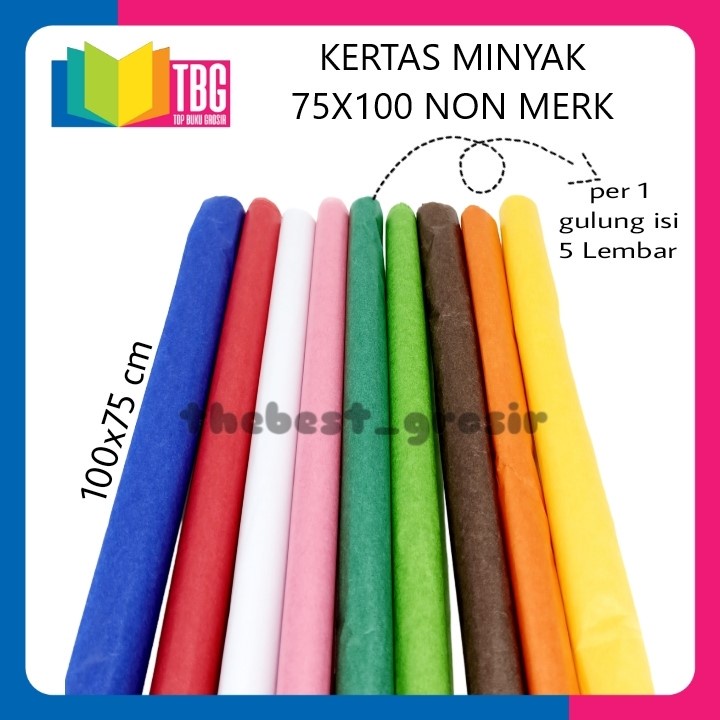 

1 GULUNG (5 LEMBAR) KERTAS MINYAK 75X100 NON MERK / KERTAS SAGON