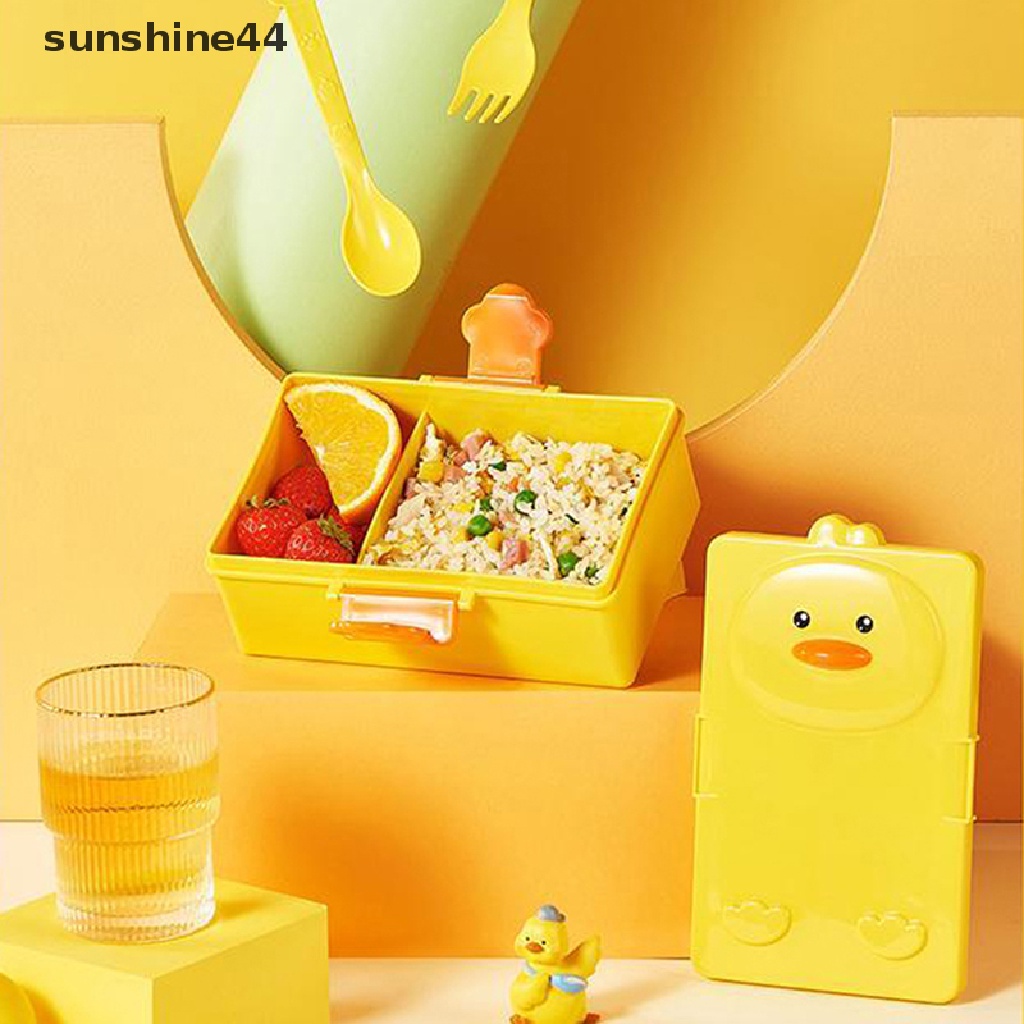 Sunshine Kotak Makan Bento Desain Kartun Bebek Untuk Anak Sekolah