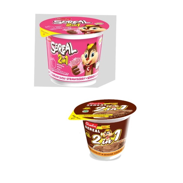 

Snack Simba Sereal Cup 2 in 1 Cokelat Stroberi