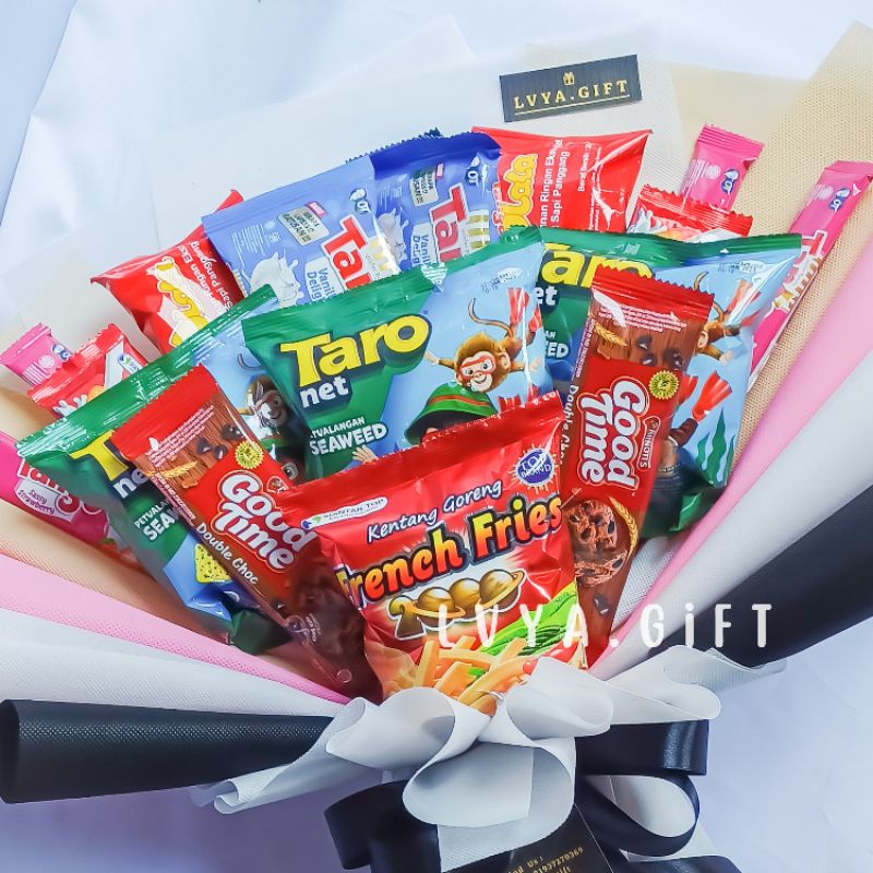 (SNACK 0008) Lvya.gift Buket snack random medium | Buket snack wisuda | Buket snack mix snack | Buket snack isi banyak