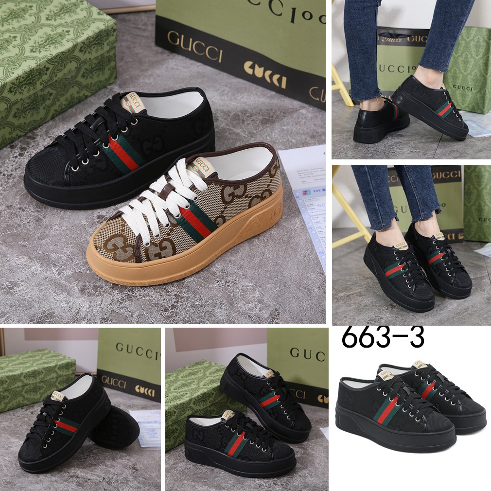 GC  GG Jumbo Canvas Sneakers 663-3