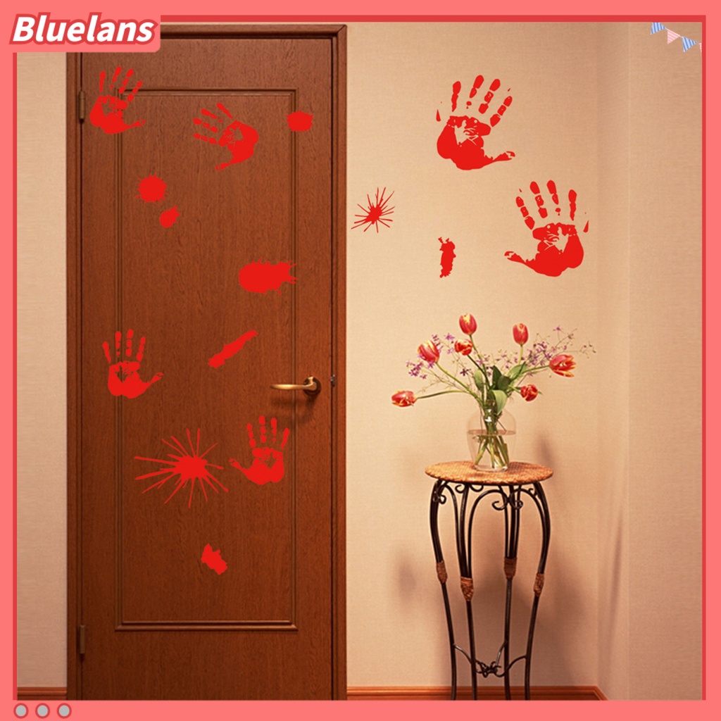 1 Set Stiker Dinding Bahan PVC Tahan Air Motif Zombie Halloween Untuk Jendela Toilet