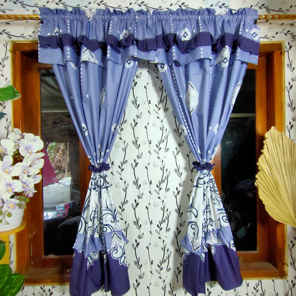 GORDEN JENDELA pendek model serut tirai jendela pendek TERMURAH