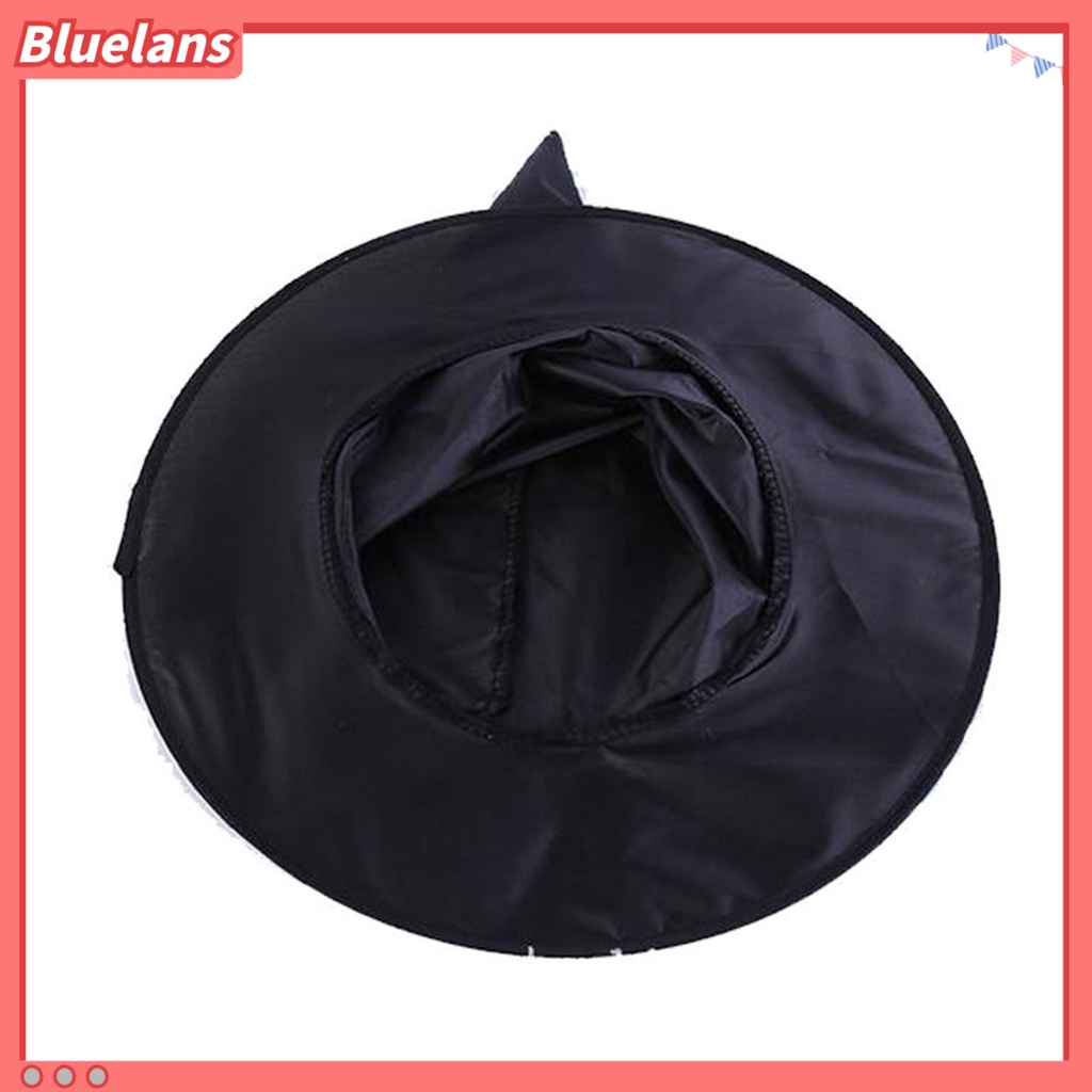 Topi Penyihir Portable Bahan Kain Oxford Breathable Untuk Cosplay Halloween