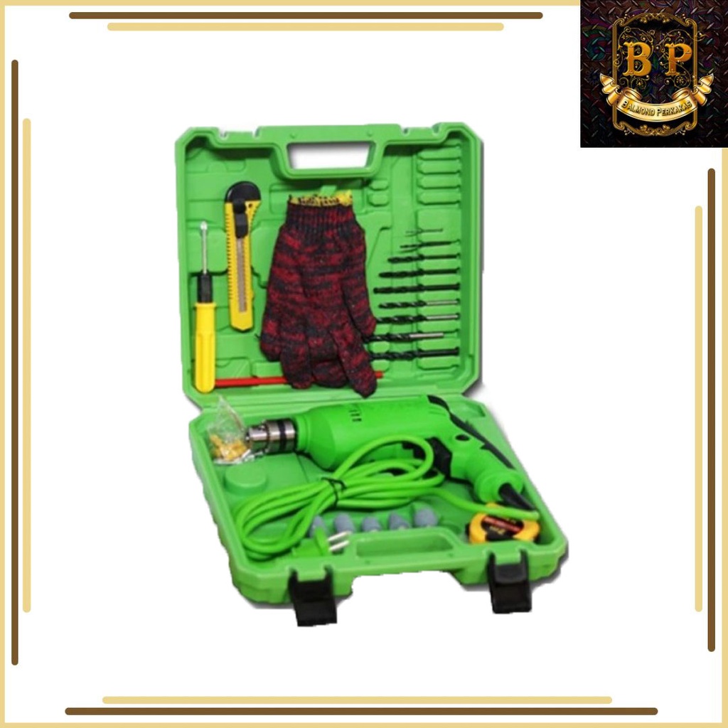 TEKIRO RYU MESIN BOR LISTRIK 10mm SET KOPER 22PCS RDR 10-3RRB