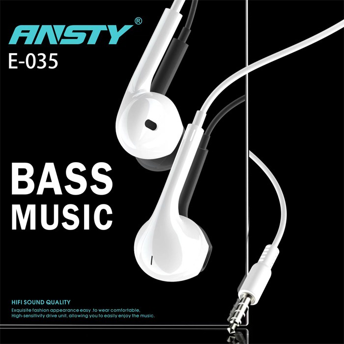 HEADSET EARPHONE HANDSFREE ANSTY E-035 MEGA BASS