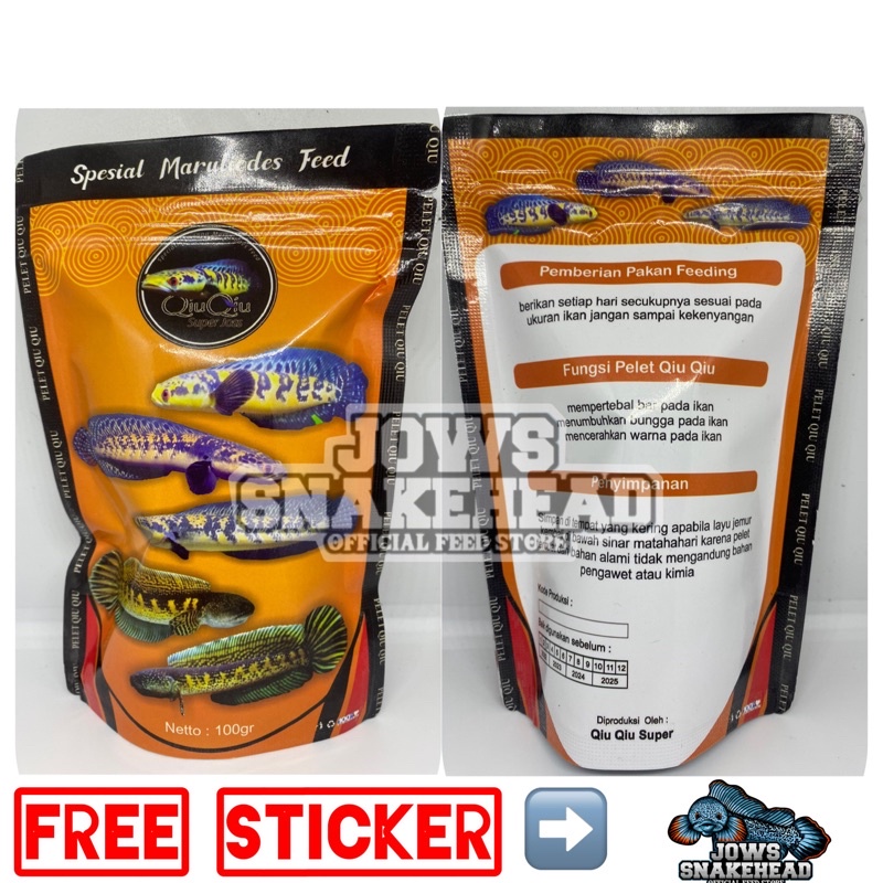 Pelet QiuQiu kemasan baru (new pouch) ORIGINAL treatment bunga&warna channa maru