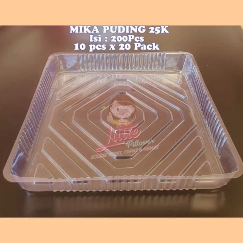 (25K) Mika Kotak Alas Puding Diameter 25cm - Alas Tatakan Mika Kue