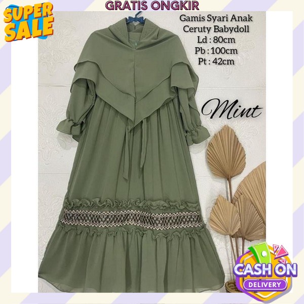 Gamis Anak Perempuan Modern Gamis Anak Set Khimar Gamis Modern 2023 Ghamis Syari Set Gsmis Anak Syar