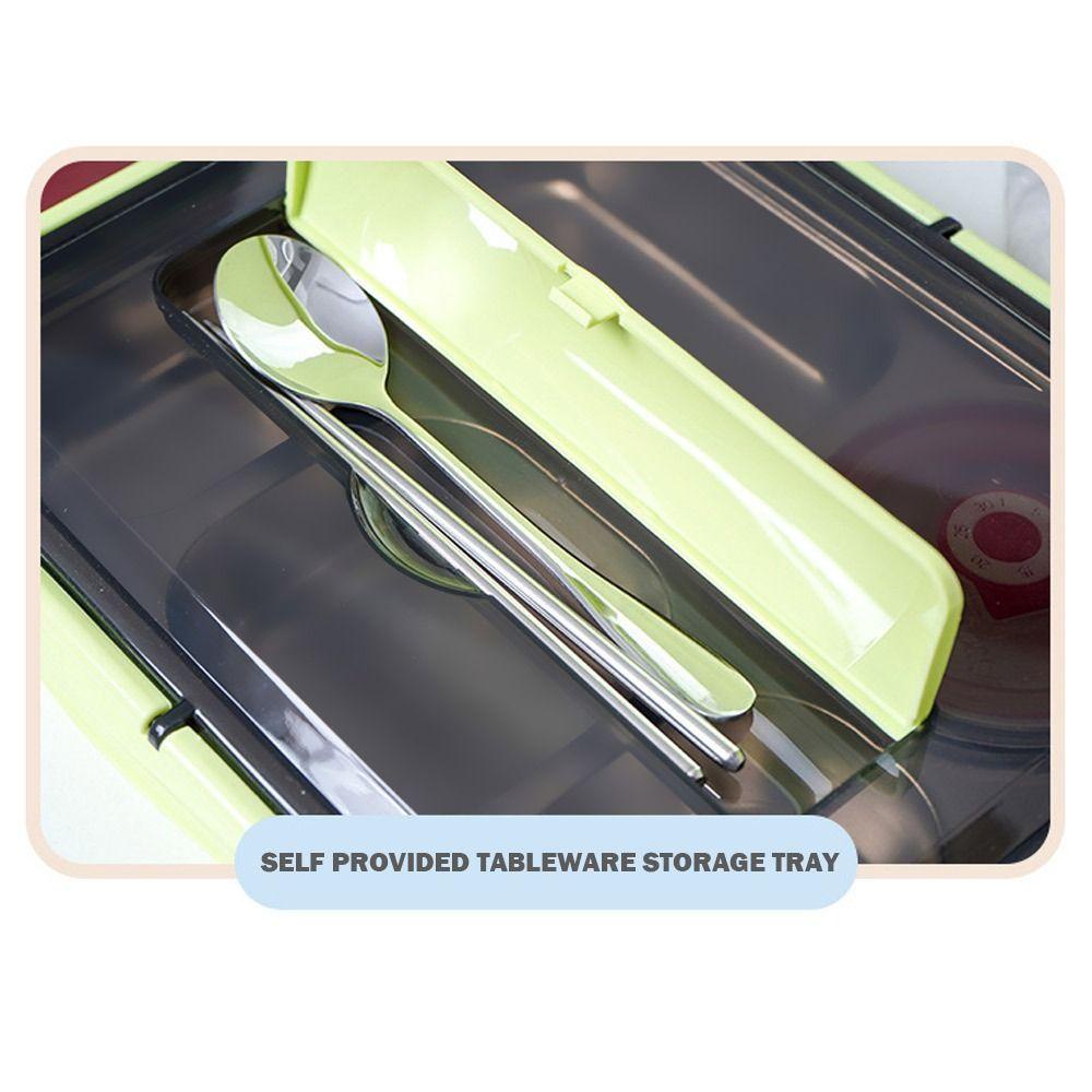 Solighter Insulation Lunch Box Ironing Thermal Insulation Kotak Makan Kerja Persegi