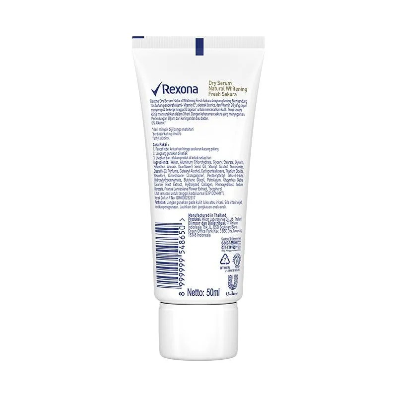 Rexona Dry Serum Natural Whitening Deodorant Fresh Sakura 50g