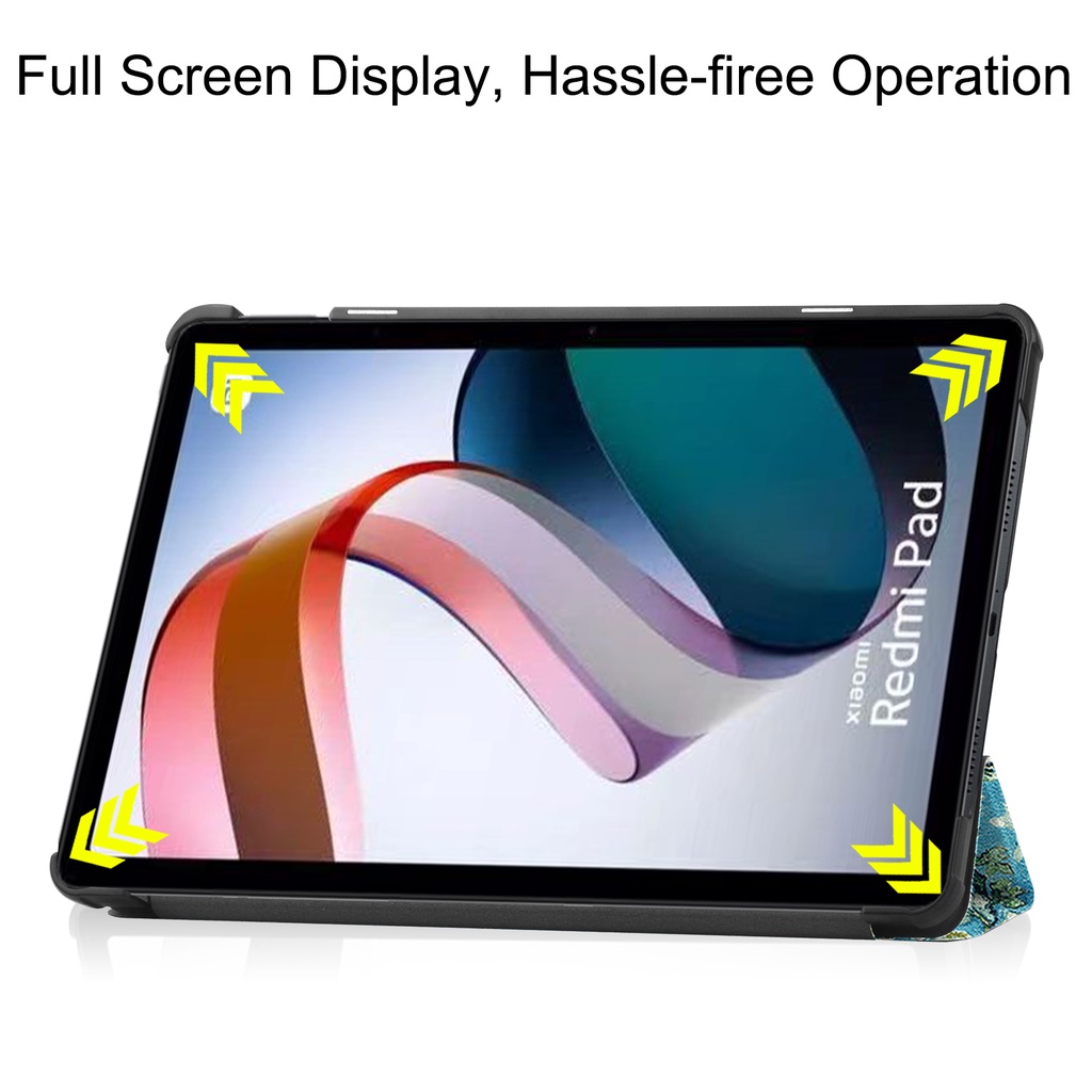 Casing Flip Lipat Pu Motif Print Untuk Xiaomi Redmi Pad (2022) 10.61 &quot;VHU4254IN 5G