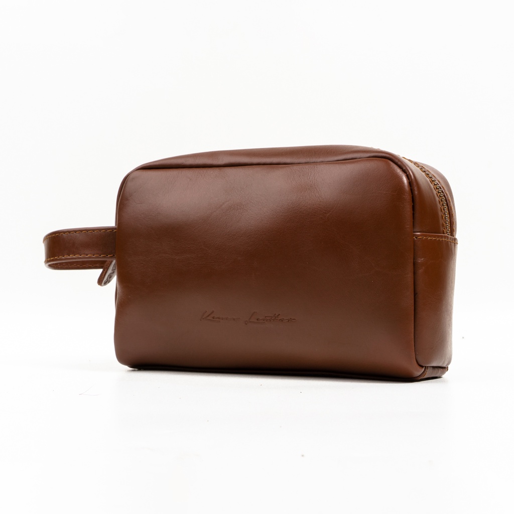 Kenes Leather Clutch Pouch Tas Tangan Unisex Kulit Asli PLUTO Pullup - Free Gravir Nama