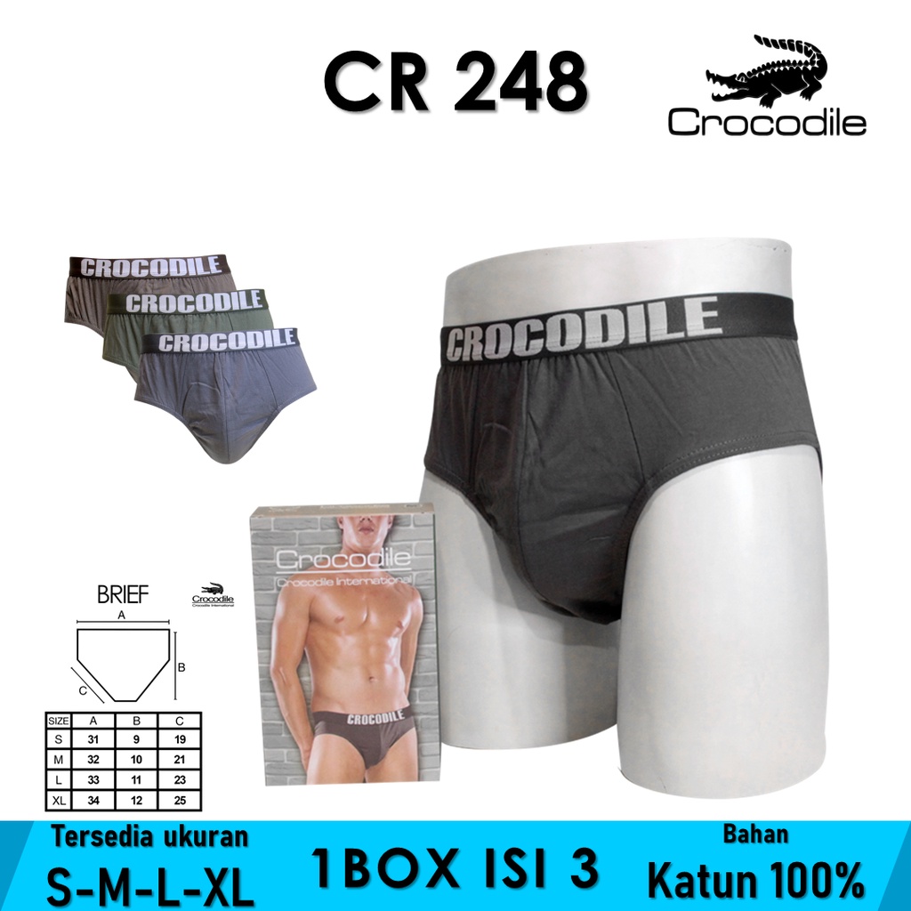 Celana Dalam Pria CROCODILE CR 248 1Pack Isi 3Pcs/pACK