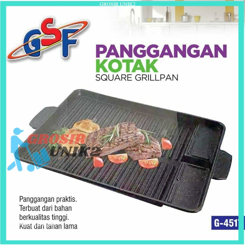 GSF GRILL PAN PANGGANGAN KOTAK BBQ YAKINIKU G 4517 ANTI LENGKET