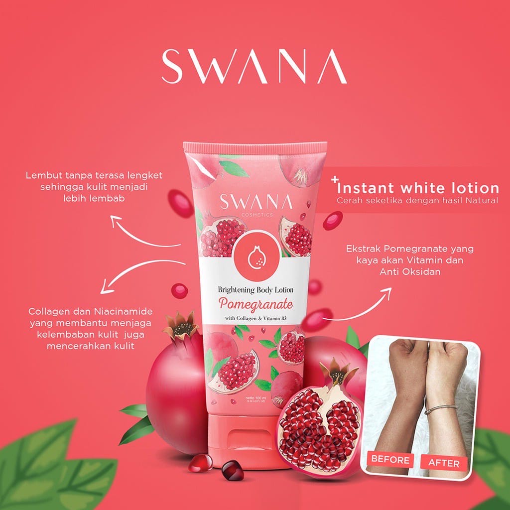 HANASUI SWANA INSTAN BRIGHTENING BODY LOTIION 100ML